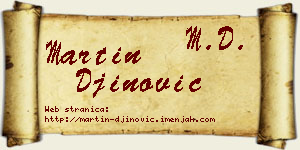 Martin Đinović vizit kartica
